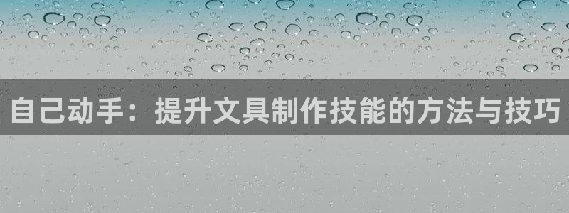 卧龙娱乐平台：自己动手：提升文具制作技能