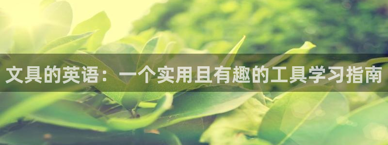 卧龙凤雏娱乐版：文具的英语：一个实用且有